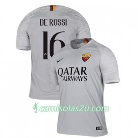 Camisolas de Futebol AS Roma De Rossi 16 Equipamento Alternativa 2018/19 Manga Curta